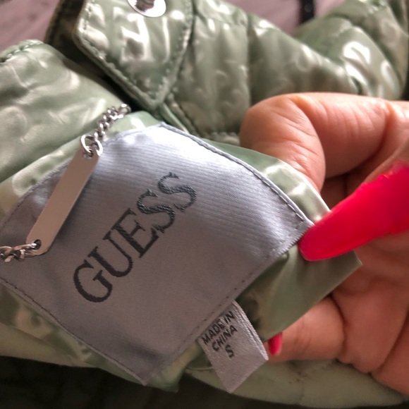 GUESS Green Quilted Jacket for Women - Picture 6 of 6